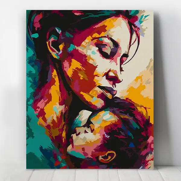 Anne Çocuk Sayılarla Boyama Seti 35x50 cm
