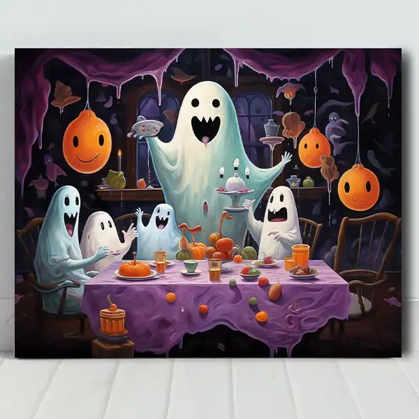 Casper ve Ailesi Sayılarla Boyama Seti 30x40 cm